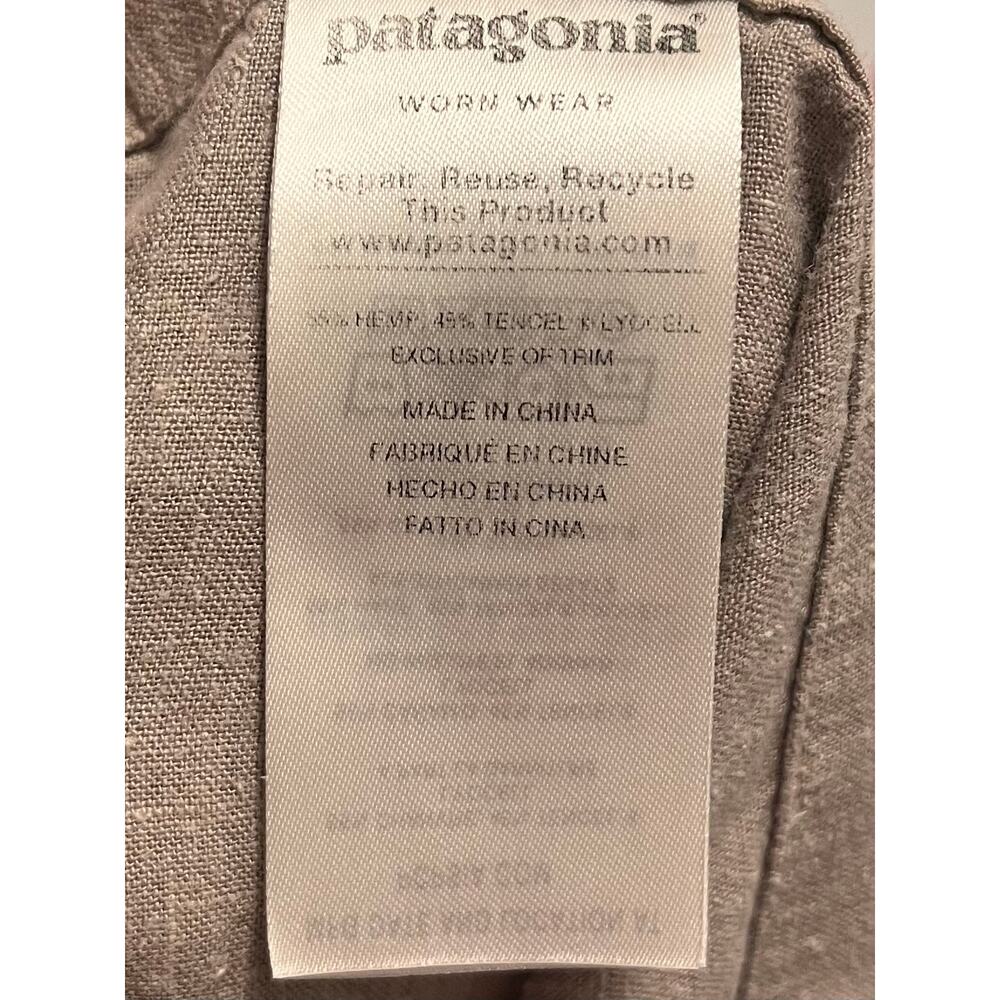 Patagonia Garden Island Short XS Beige Linen Hemp Tie Waist Coastal Summer Beach - Picture 6 of 11